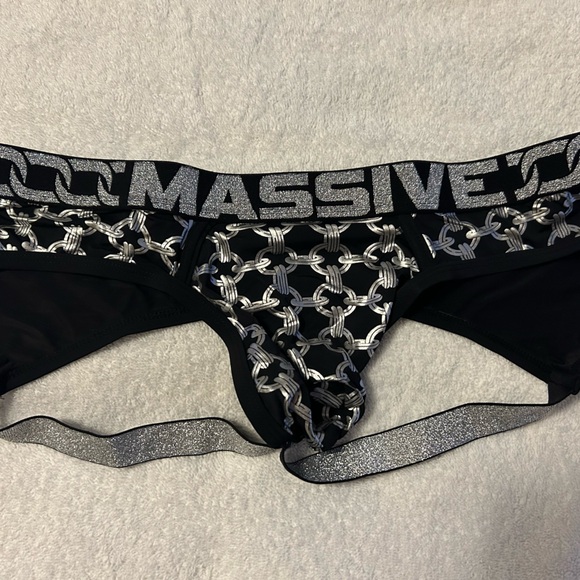 Andrew Christian jockstrap. XL Black and metallic silver. - Picture 1 of 2